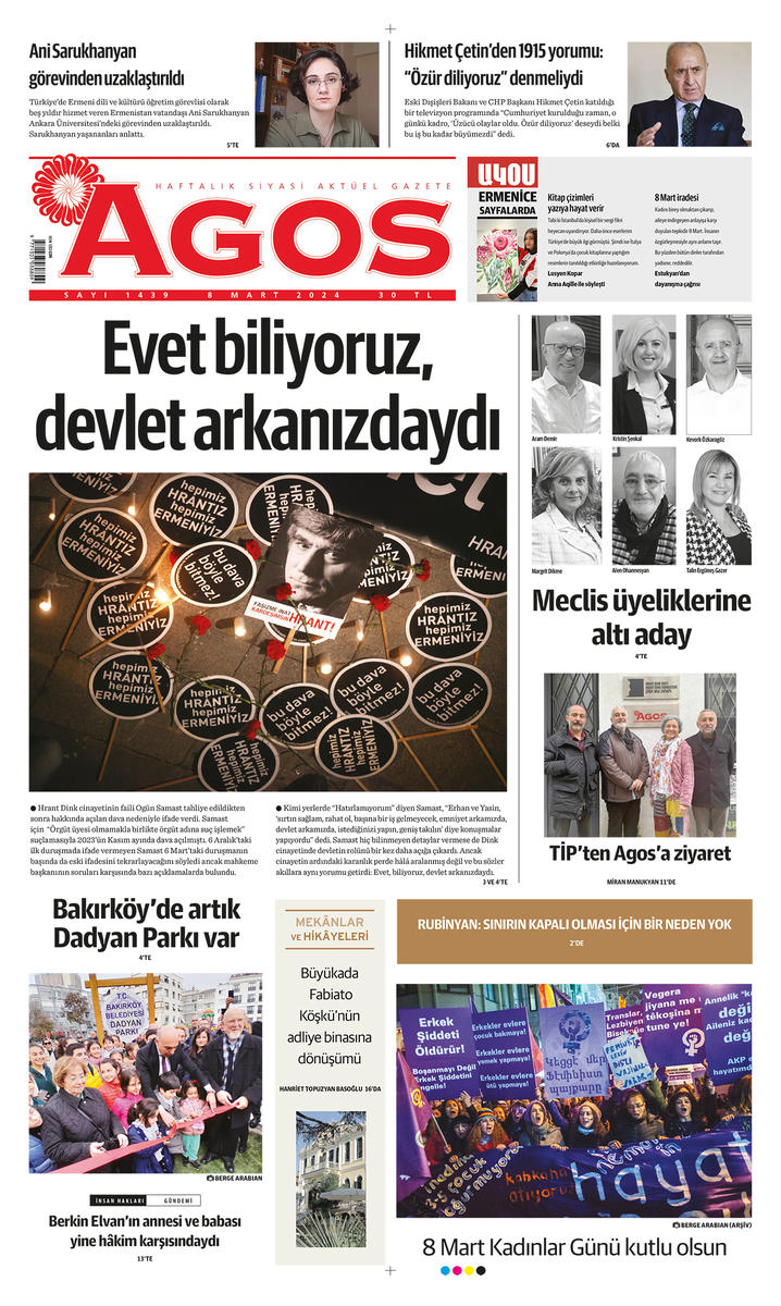 Agos yeni sayısıyla bayilerde